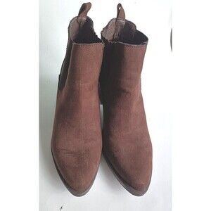 Tahari Ankle Boots Size 10 Womens Brown Suede Pointed Toe Booties Jenar US